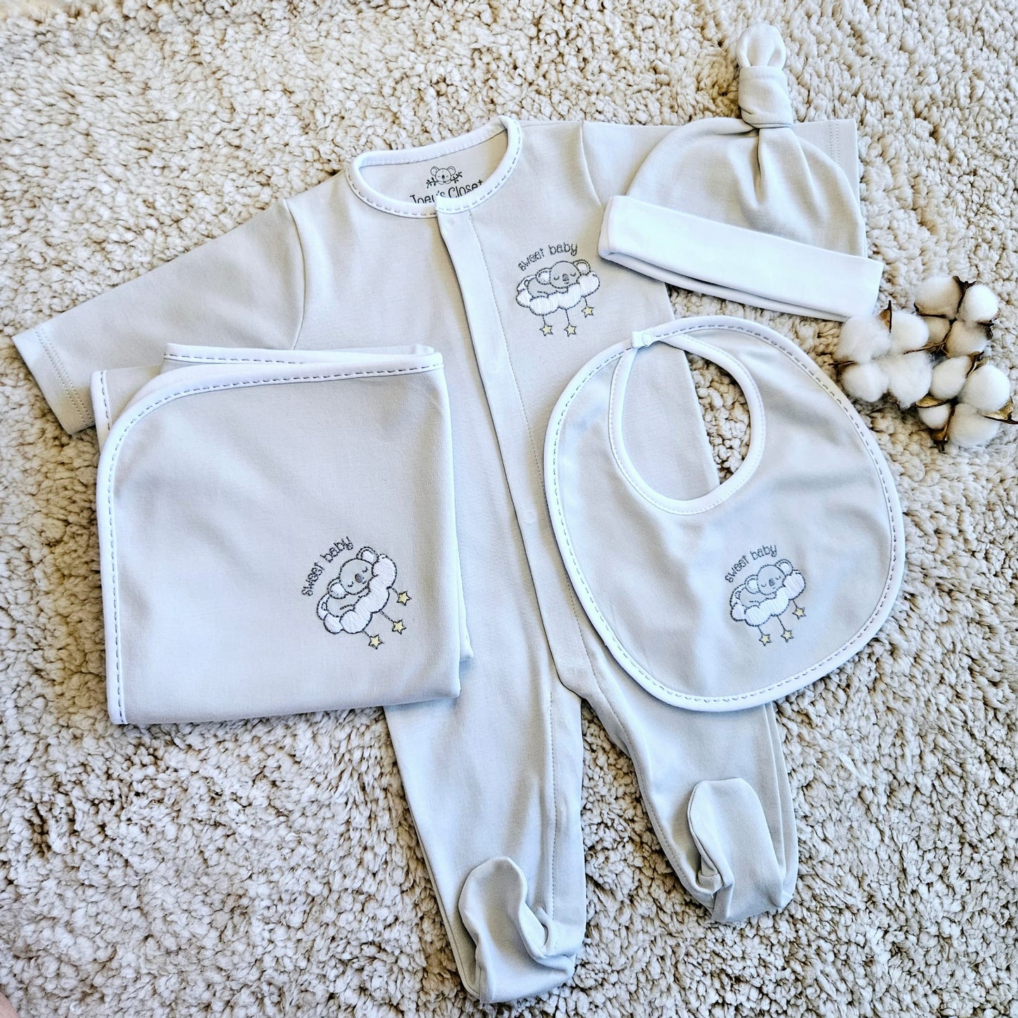 Pima Cotton Infant Onesie Pajamas | Soft and Hypoallergenic Baby Bodysuit | joeyscloset.com